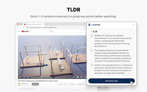 LiveWiki: YouTube Summarizer – Mabilis na Buod ng Video - Screenshot 2