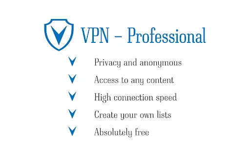VPN Professional: Pinakamabilis na Libreng VPN para sa Chrome - Screenshot 1