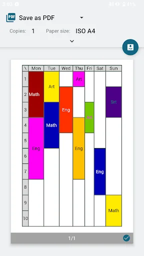 I-download ang TimeTable Spread – Ayusin ang Iyong Iskedyul - Screenshot 2