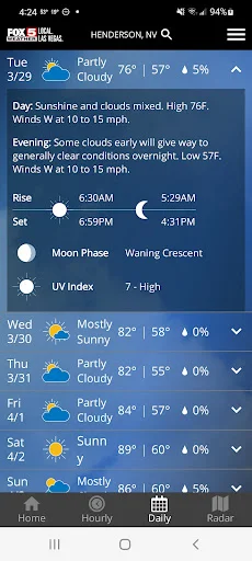 I-download ang Las Vegas Weather Radar-FOX5 – Tumpak na Panahon - Screenshot 4